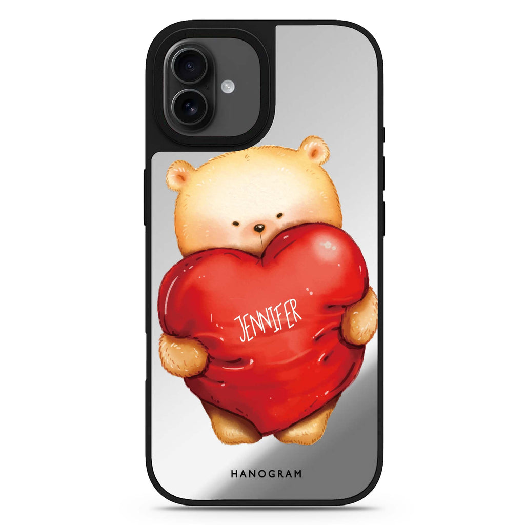 Bear Hug iPhone 17 可愛動物鏡面手機殼 主圖設計