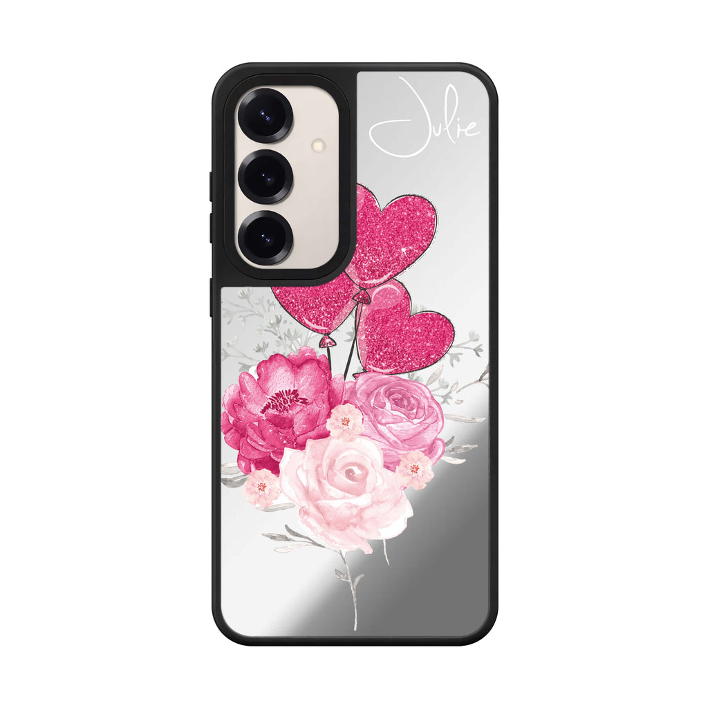 Sweet Heart With Rose 鏡面手機殼