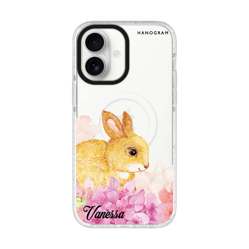 Bunny & Me iPhone 17 水晶透明保護殼正面展示
