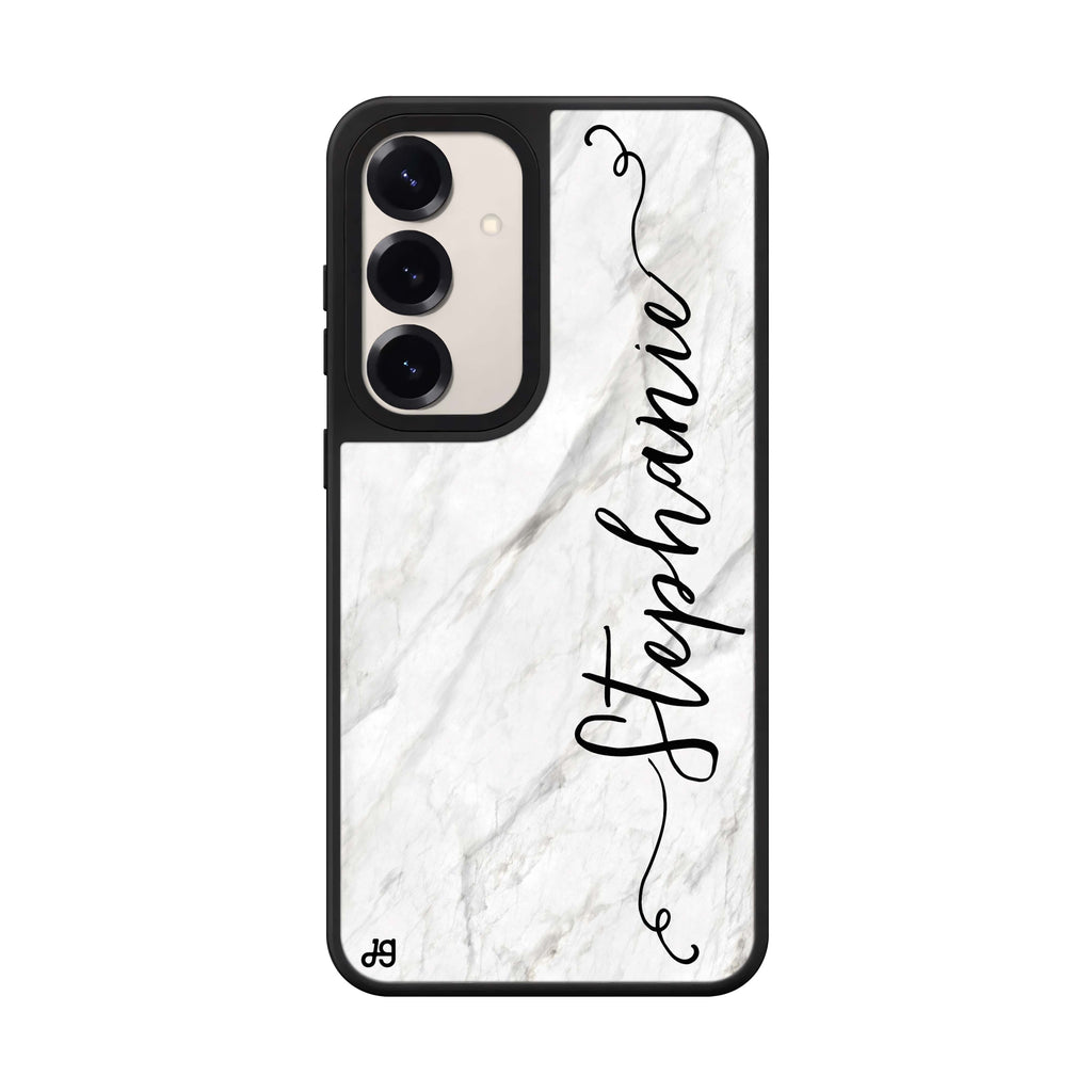 Vertical Cursive & Marble Sleek 鏡面手機殼