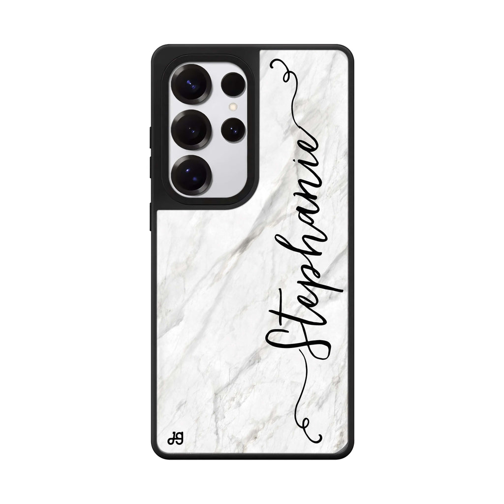 Vertical Cursive & Marble Sleek 鏡面手機殼