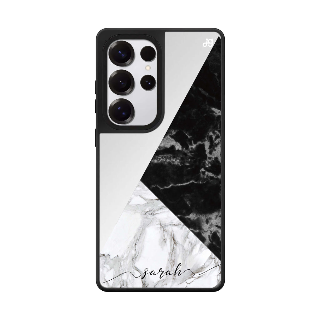 Black And White Marble 鏡面手機殼
