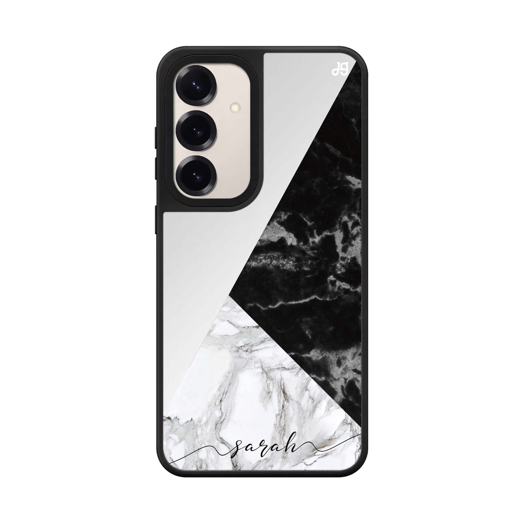 Black And White Marble 鏡面手機殼