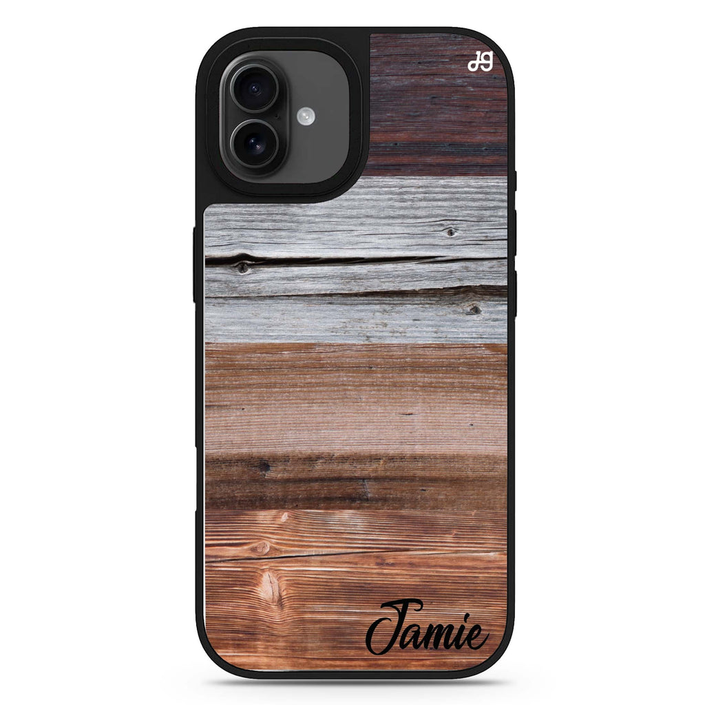 Wood Grain Varigegated iPhone 17 鏡面手機殼 主圖設計