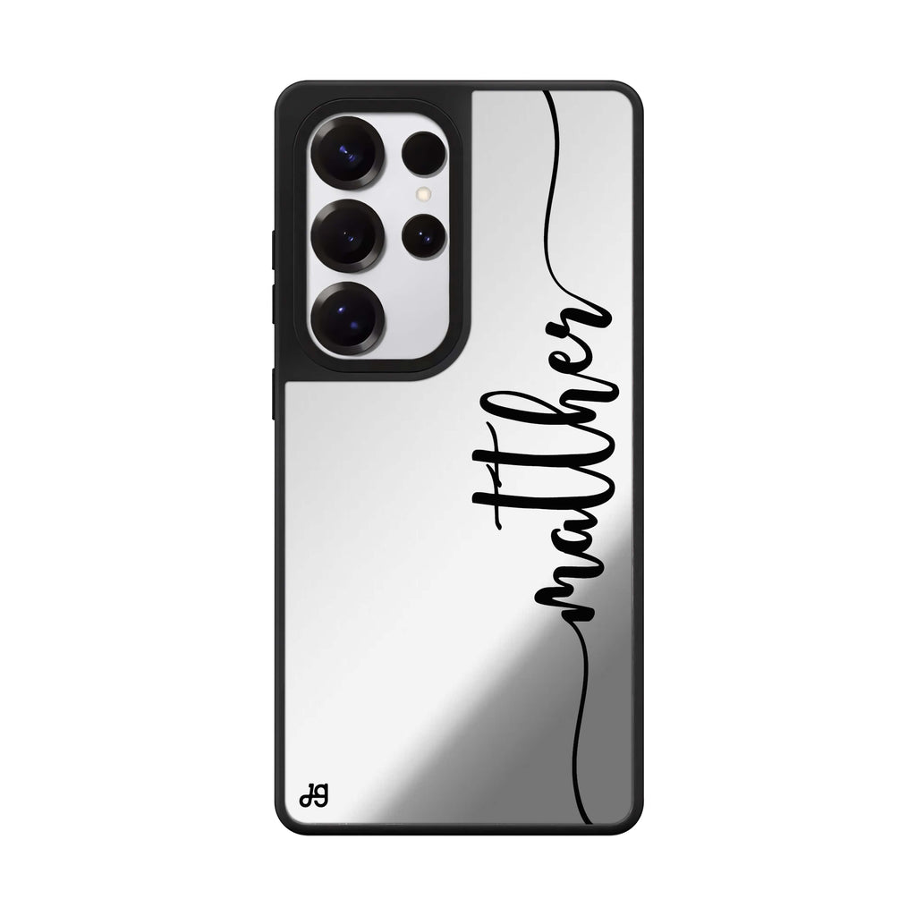 Vertical Script Handwritten Custom 鏡面手機殼