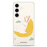 Moon Bunny Samsung Galaxy S26/S25/S24 水晶透明保護殼正面展示