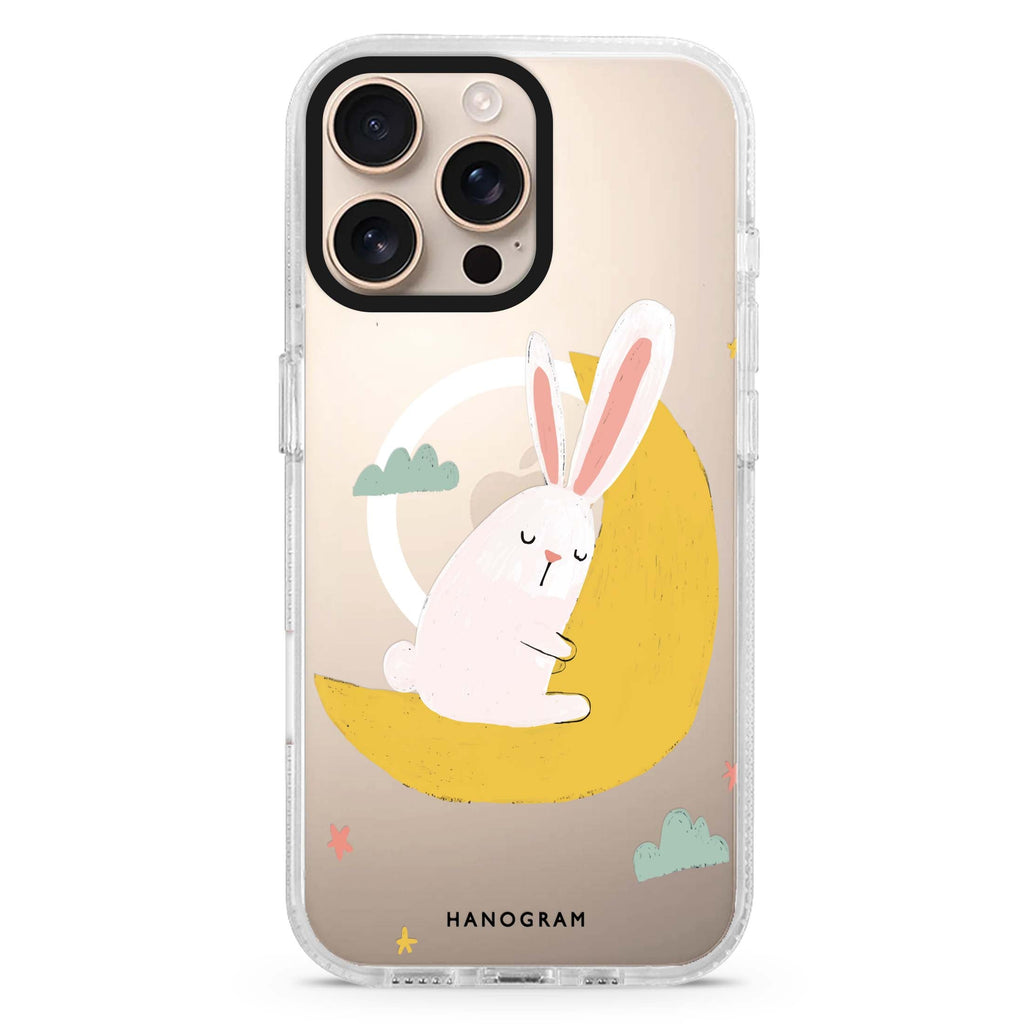 Moon Bunny Magsafe 兼容水晶透明保護殼