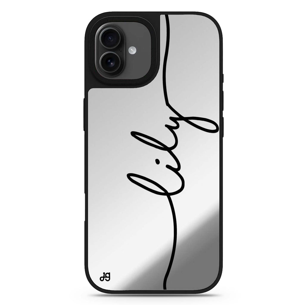 Vertical Handwritten II iPhone 17 個人化名字鏡面手機殼 主圖設計