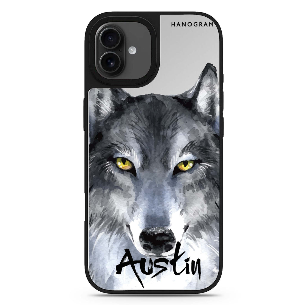Snow Wolf iPhone 17 鏡面手機殼 主圖設計