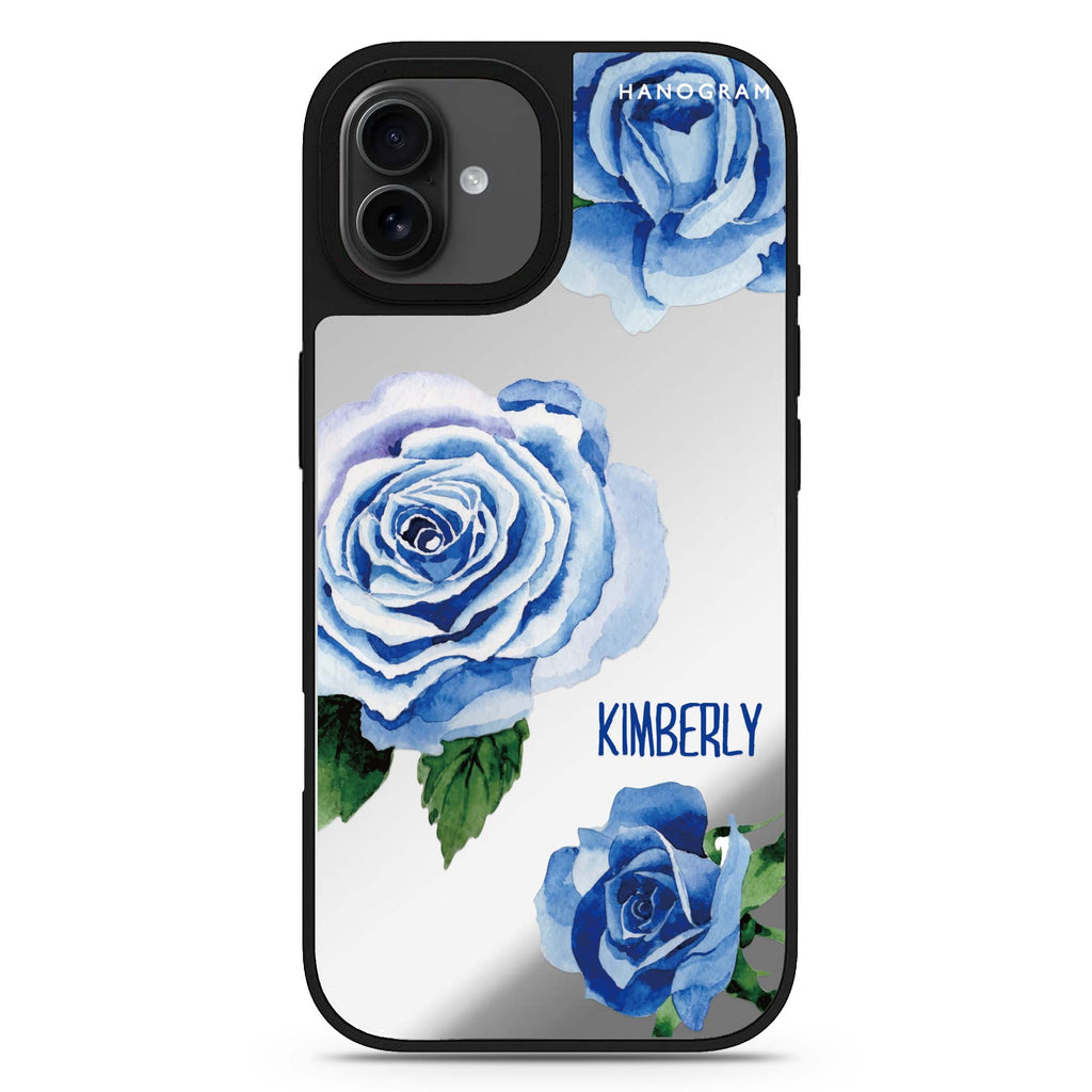 Blue Rose iPhone 17 花卉鏡面手機殼 主圖設計