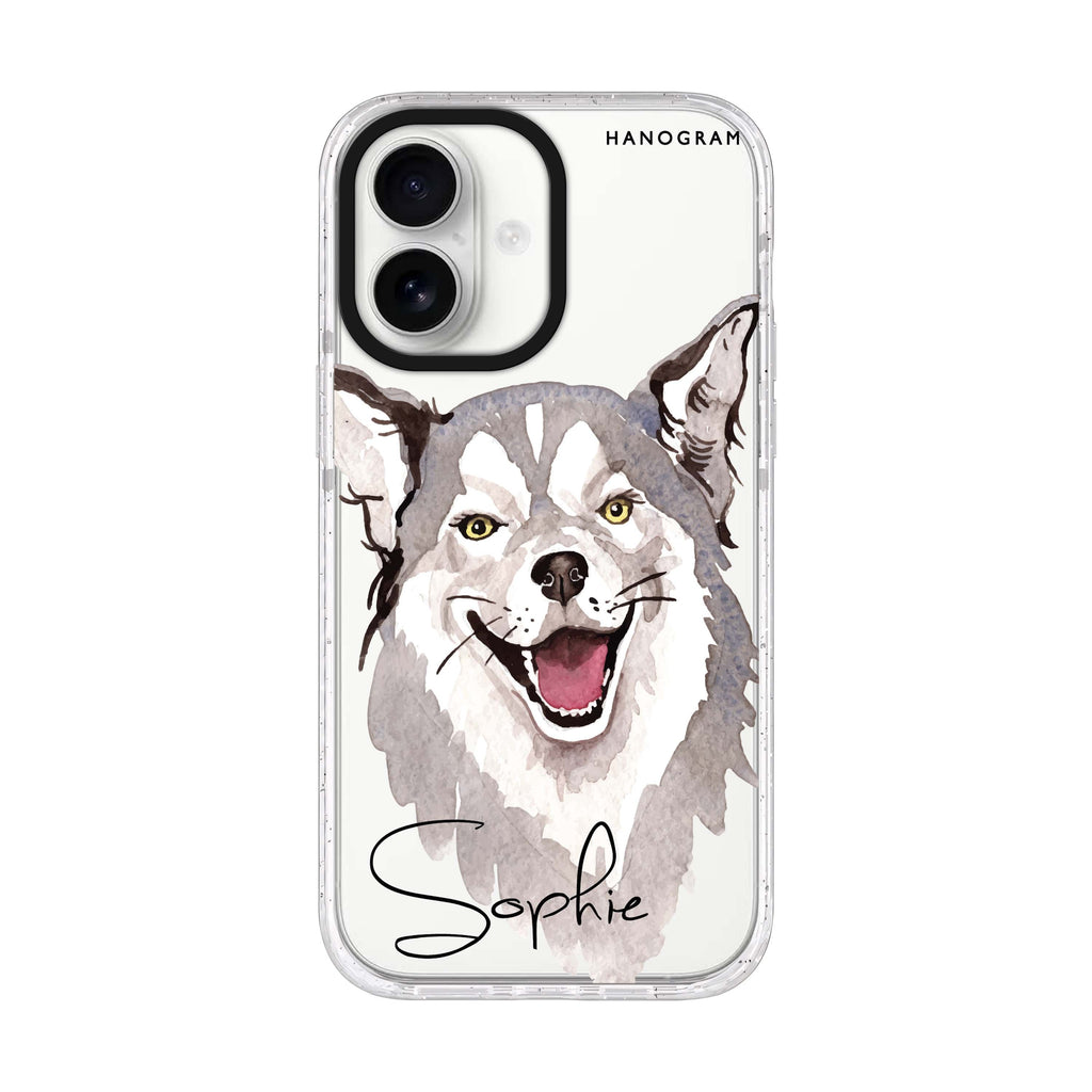 Border Collie iPhone 17 水晶透明保護殼正面展示