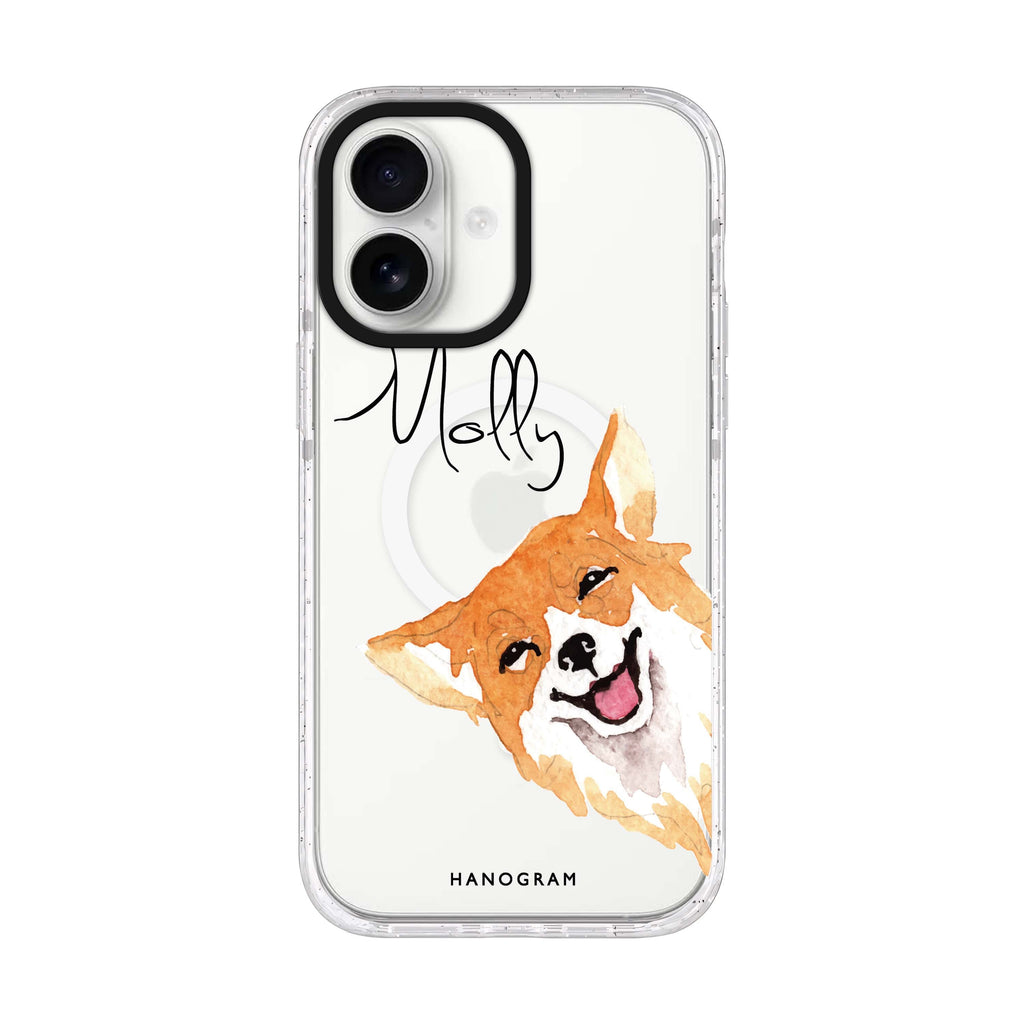 Welsh Corgi iPhone 17 水晶透明保護殼正面展示