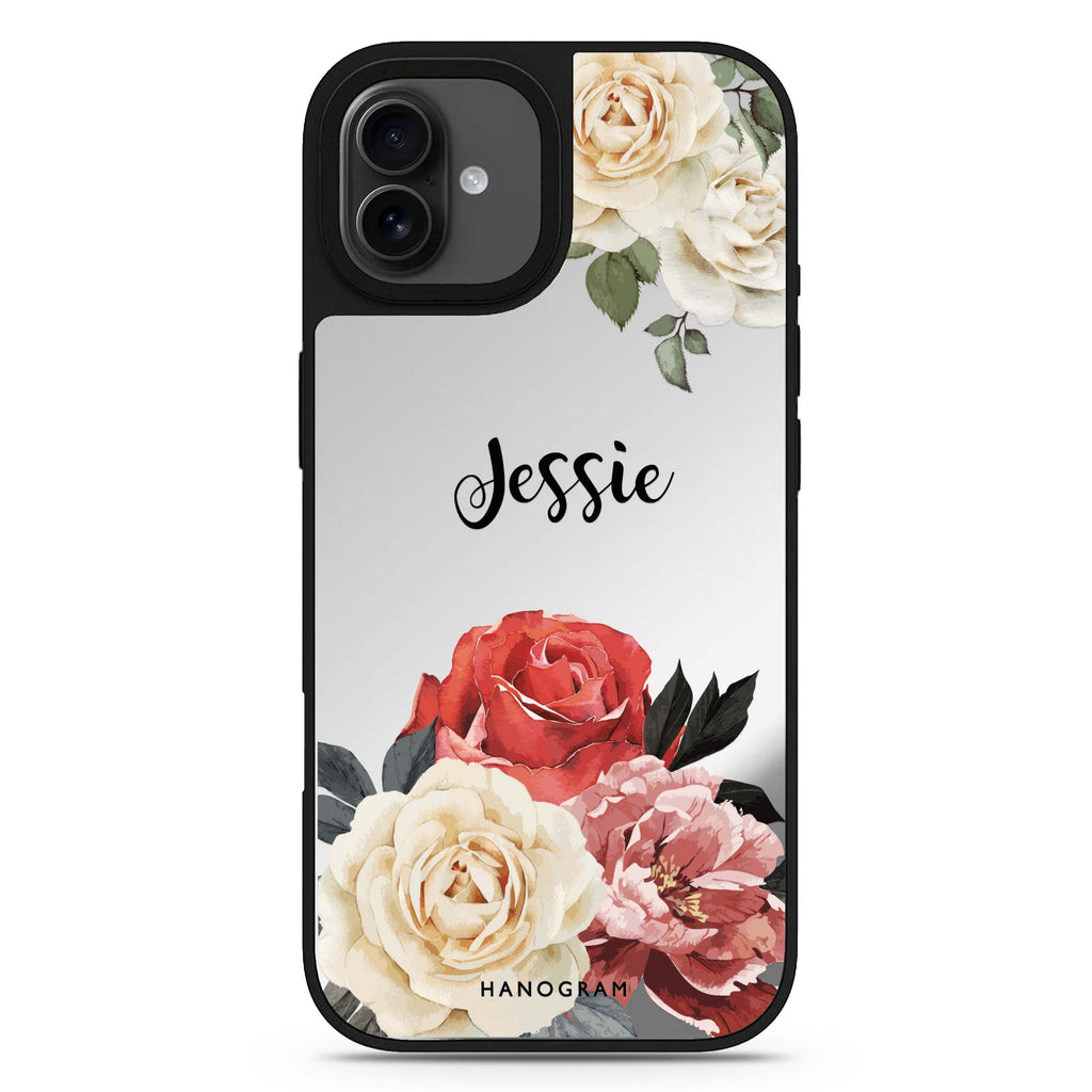 Vintage Floral iPhone 17 花卉鏡面手機殼 主圖設計