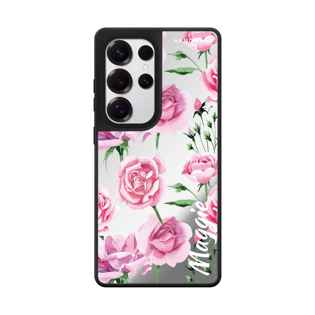 Pink Rose 鏡面手機殼