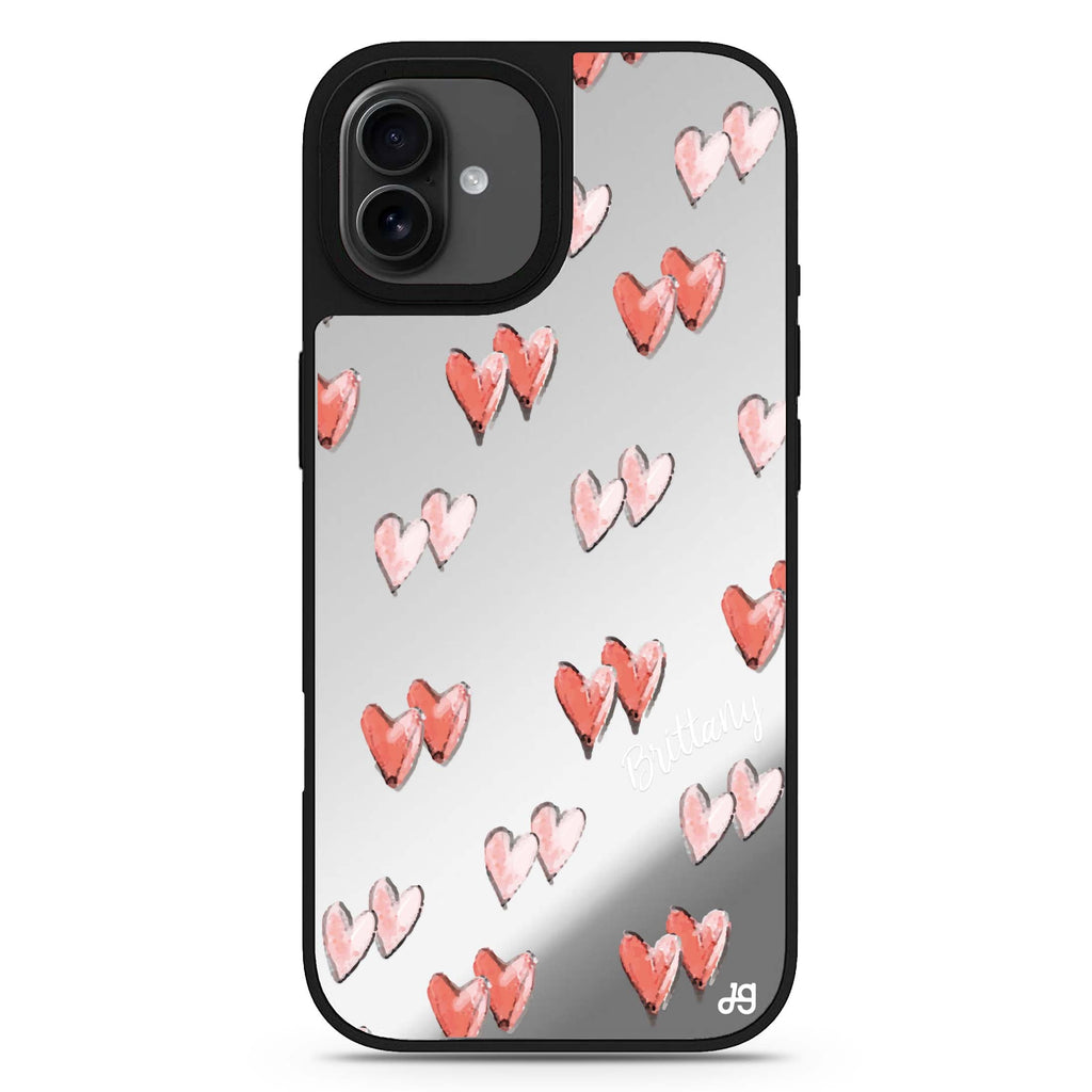 Double Heart iPhone 17 愛心鏡面手機殼 主圖設計