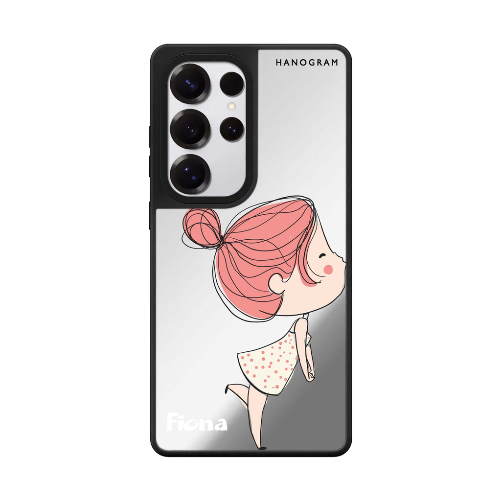 Cute girl kissing 鏡面手機殼