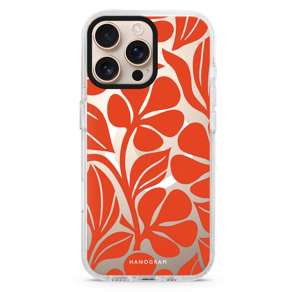 Paprika Petal Cutouts Magsafe 兼容水晶透明保護殼