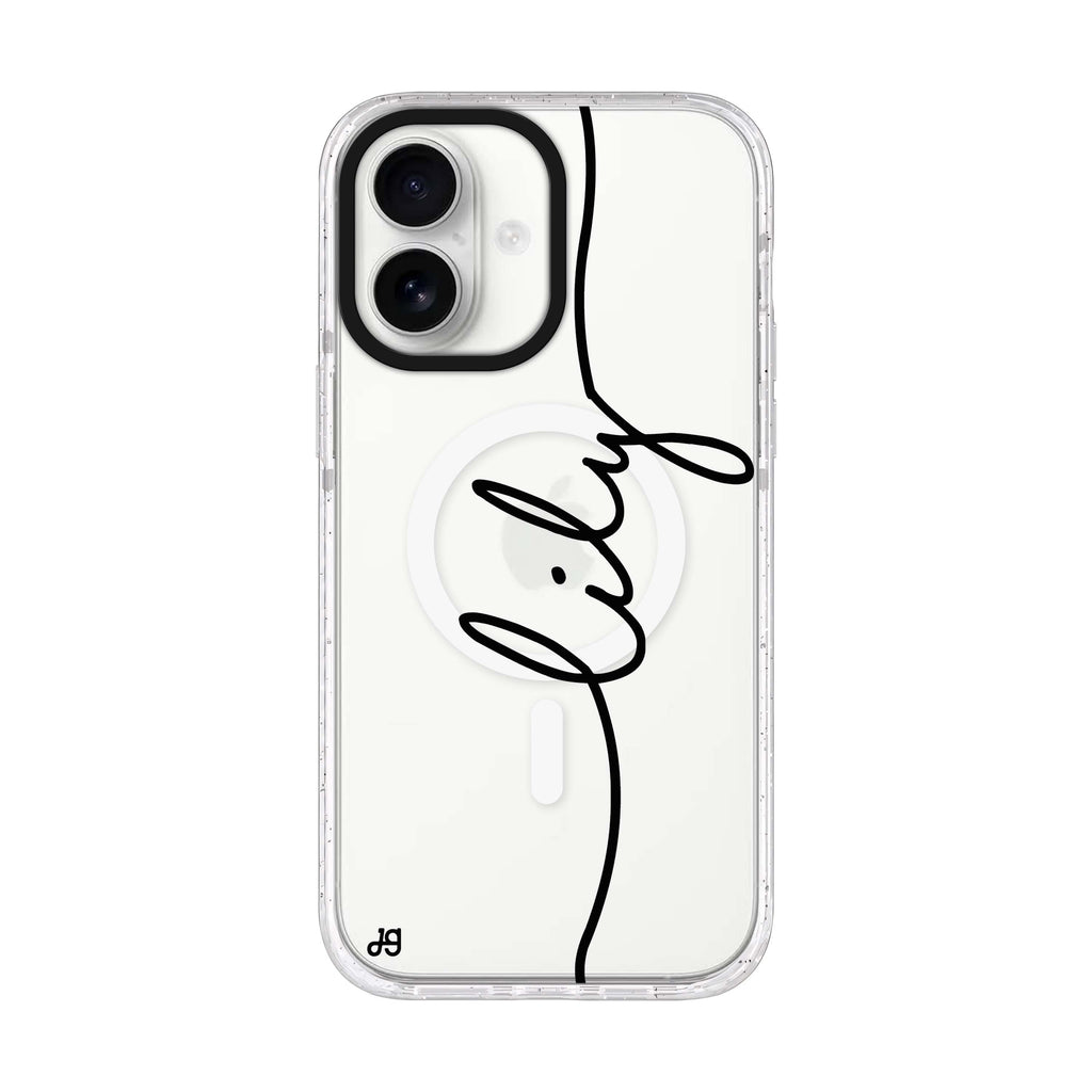Vertical Handwritten II iPhone 17 水晶透明保護殼正面展示