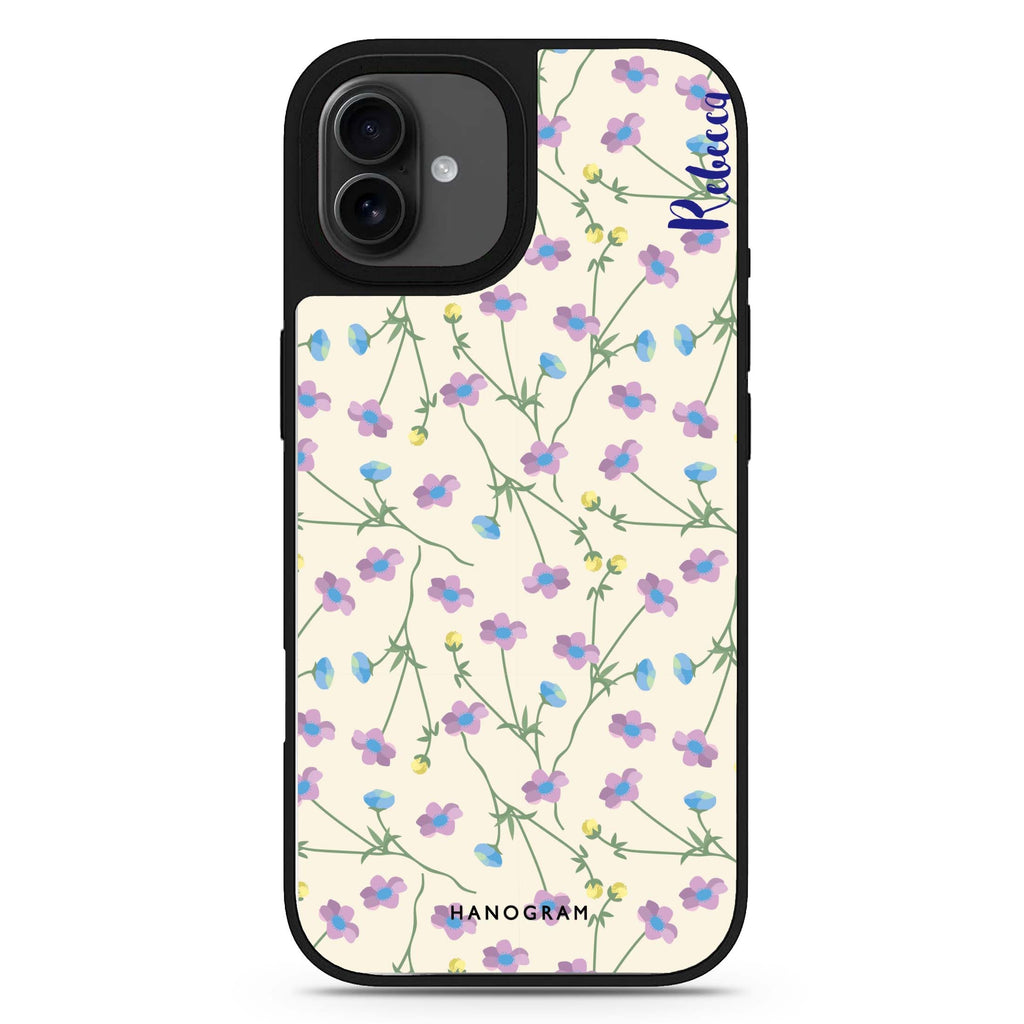 Girly floral iPhone 17 花卉鏡面手機殼 主圖設計