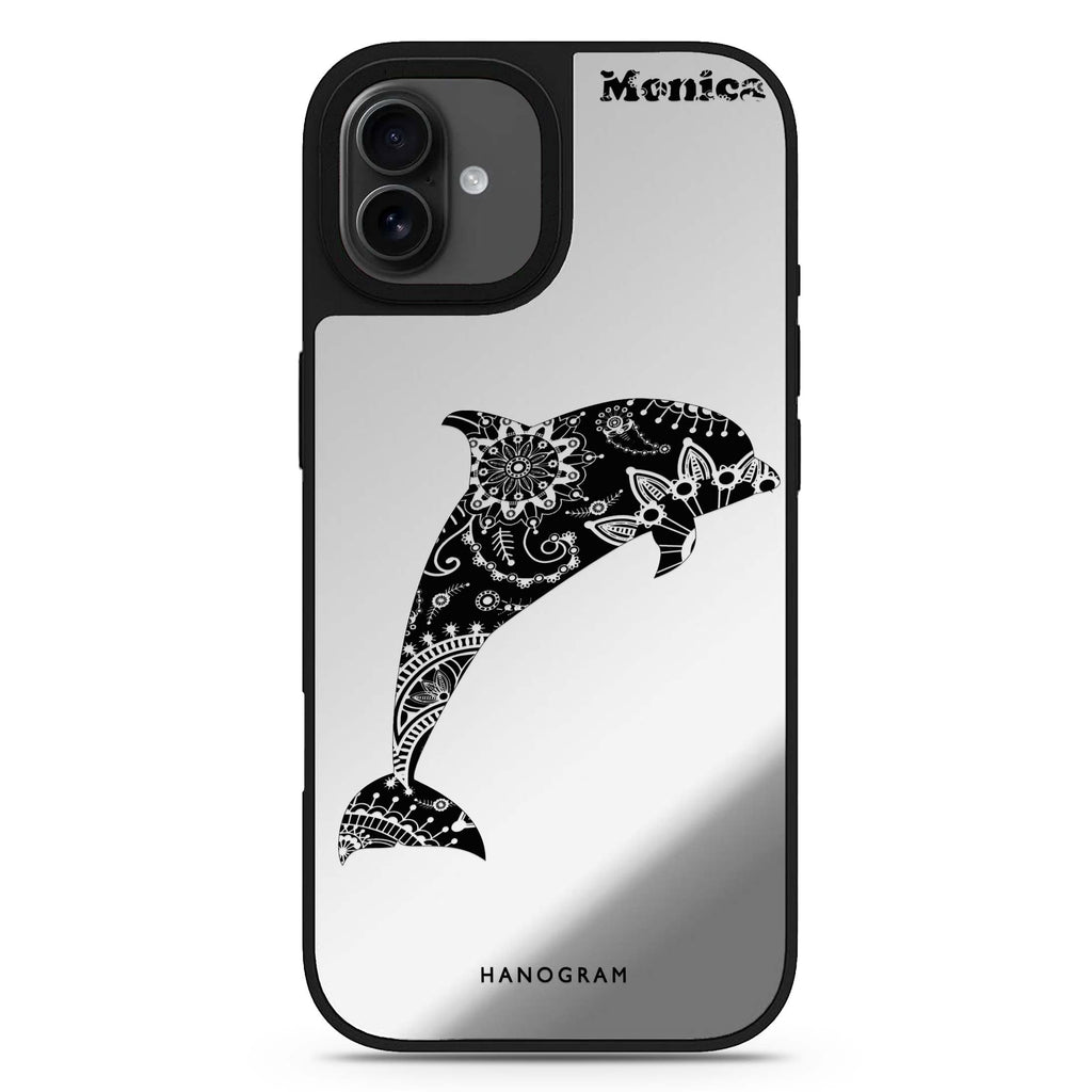 Mandala dolphin iPhone 17 鏡面手機殼 主圖設計