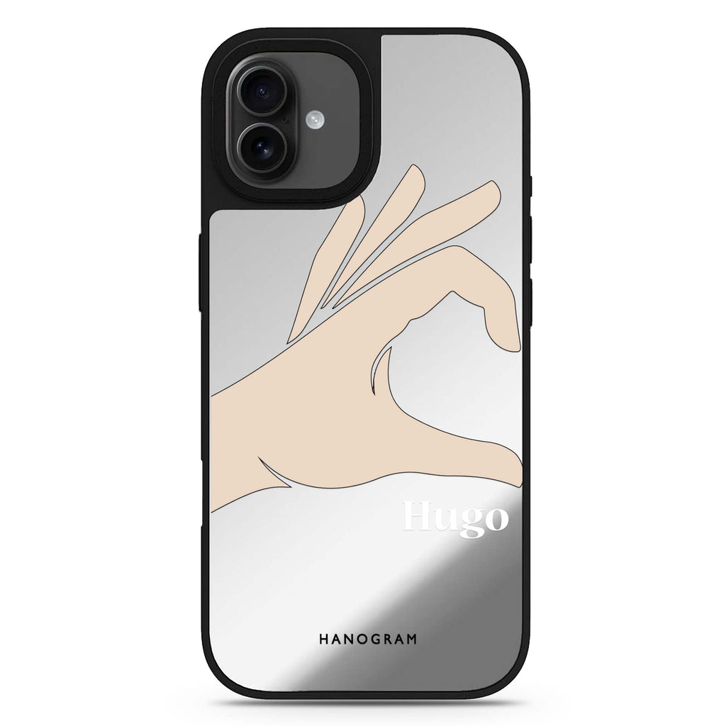 Left Hand heart iPhone 17 愛心鏡面手機殼 主圖設計