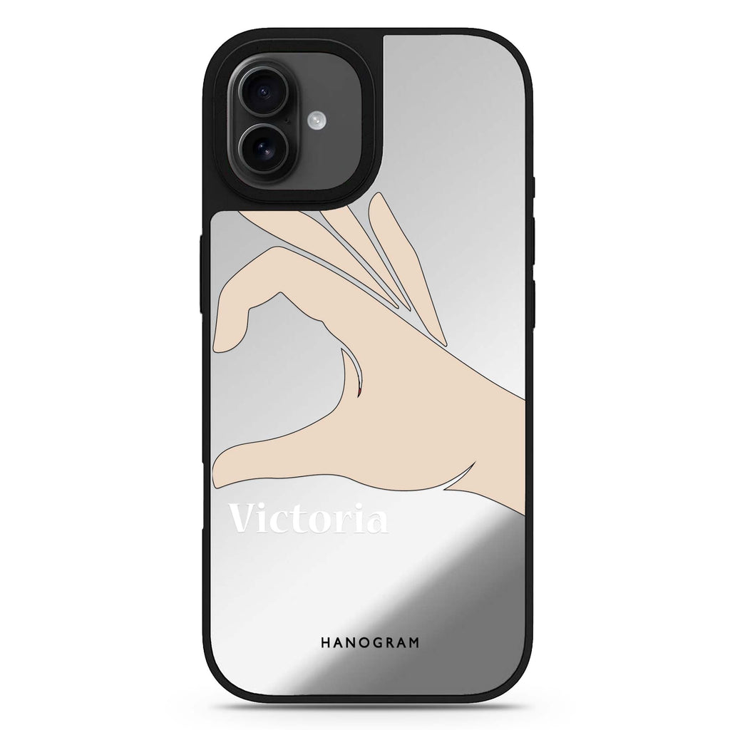 Right Hand heart iPhone 17 愛心鏡面手機殼 主圖設計