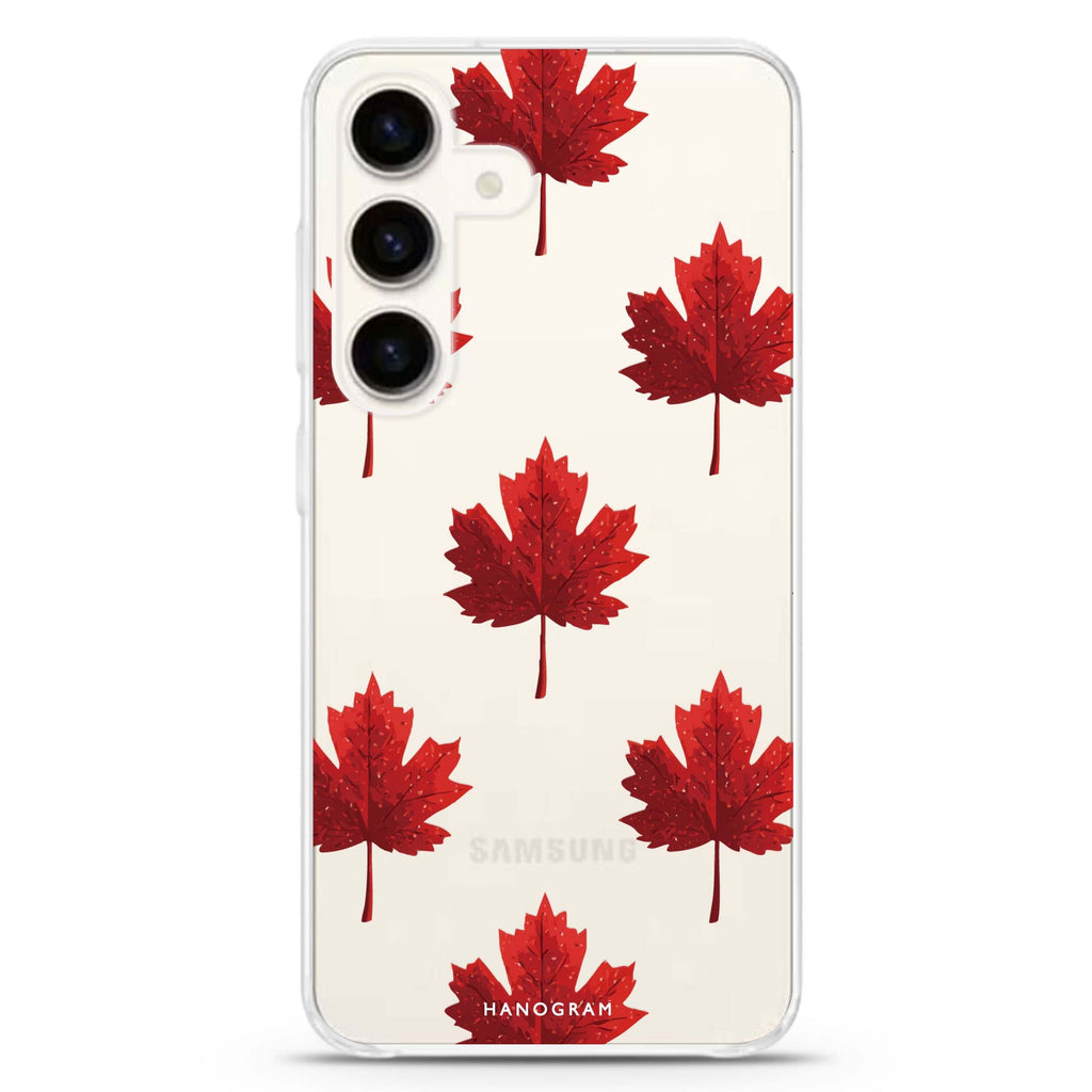 Maple Fall Samsung Galaxy S26/S25/S24 水晶透明保護殼正面展示