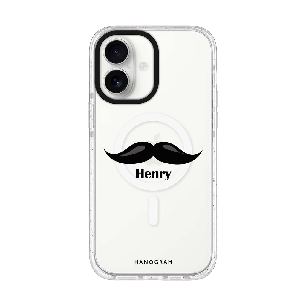 Moustache iPhone 17 水晶透明保護殼正面展示