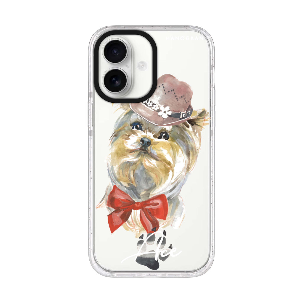 Yorkshire Terrier iPhone 17 水晶透明保護殼正面展示