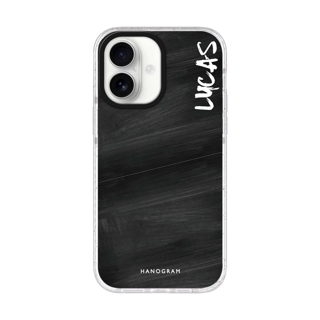 Burst Black iPhone 17 水晶透明保護殼正面展示