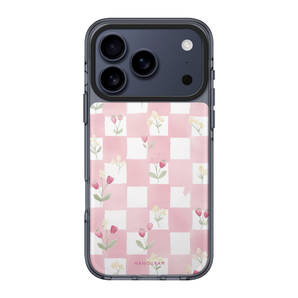 Strawberry Mist iPhone 17 Pro Max MagSafe 水晶透明保護殼 水果圖案設計 圖1
