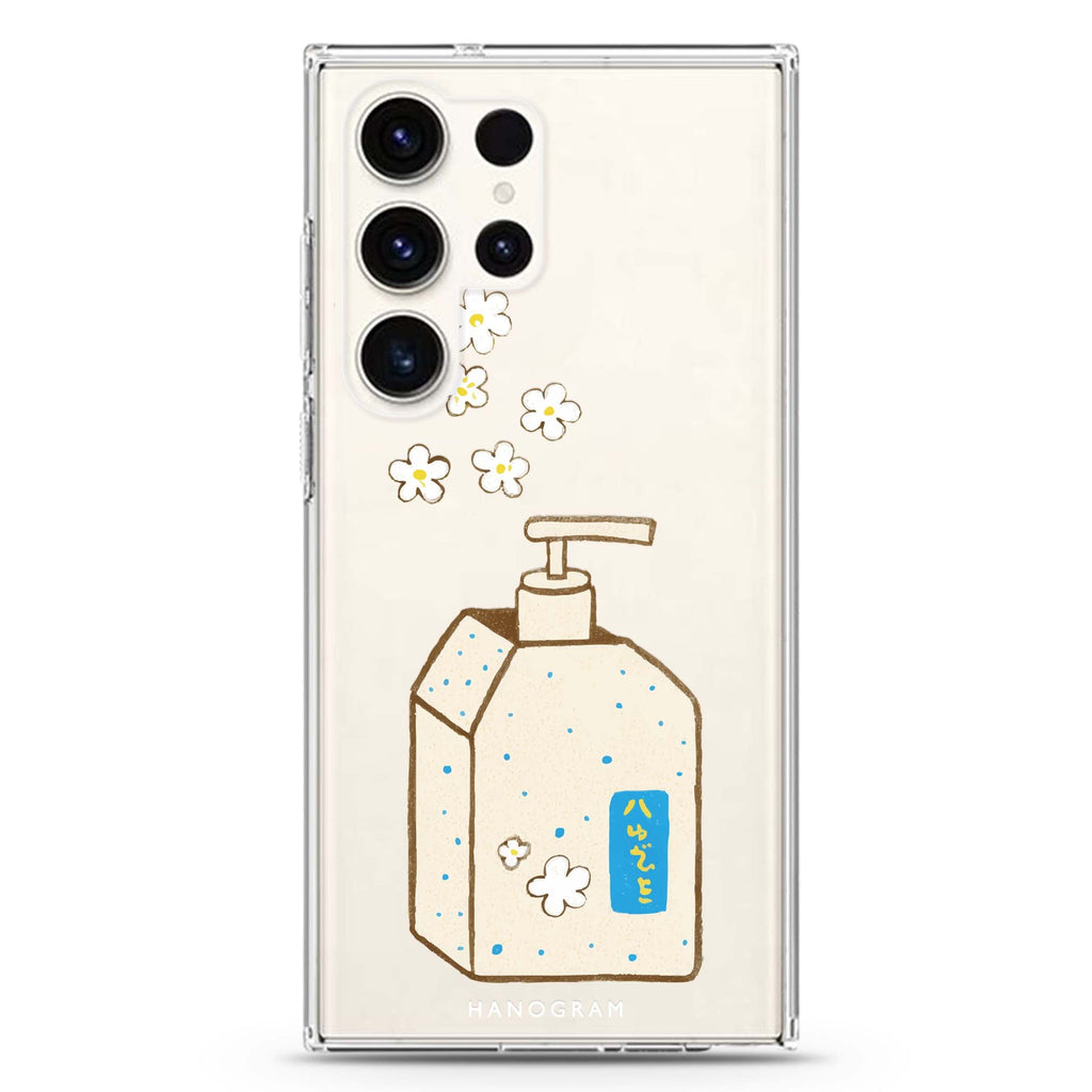 Flower Soap Samsung Galaxy Ultra 透明保護殼，適用 S26/S25/S24/S23 Ultra，圖1