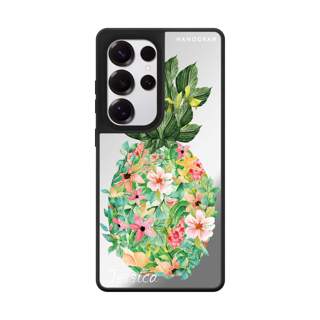 Floral Pineapple 鏡面手機殼