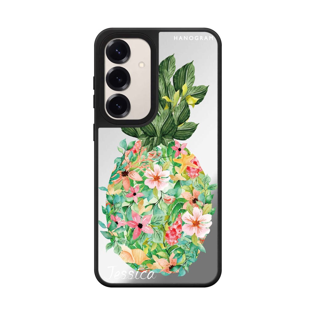 Floral Pineapple 鏡面手機殼