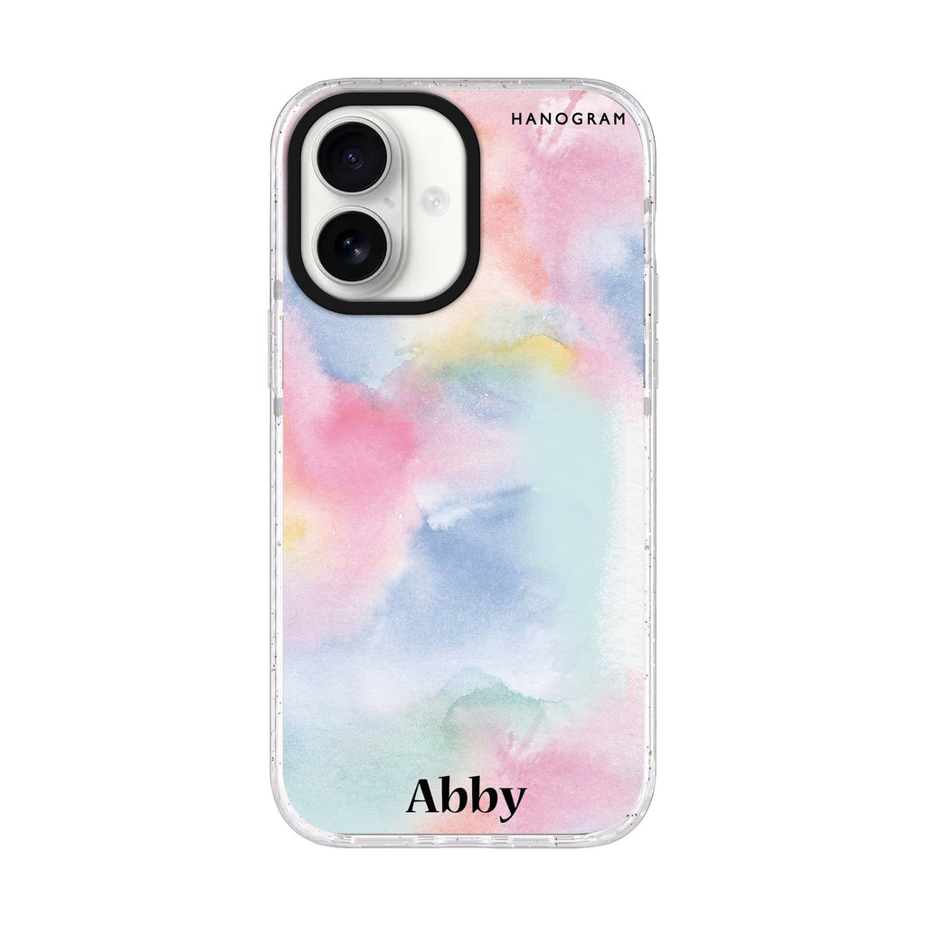 Magic Watercolour iPhone 17 水晶透明保護殼正面展示