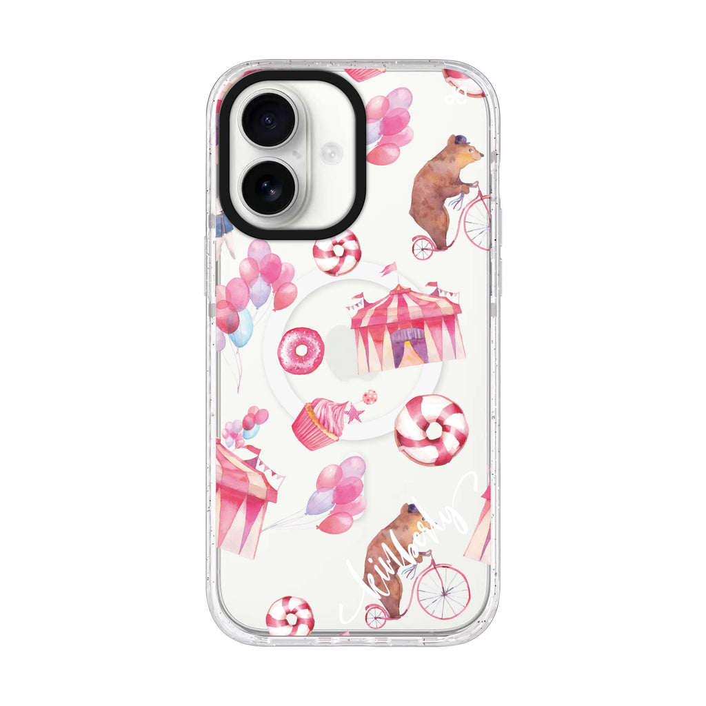 Red Circus iPhone 17 水晶透明保護殼正面展示
