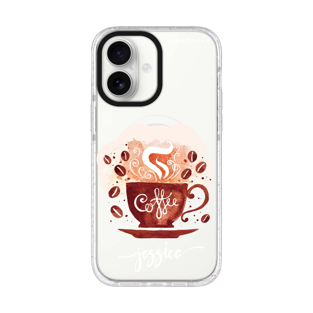 Fragrant coffee iPhone 17 水晶透明保護殼正面展示