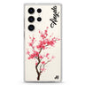 Pink Sakura Samsung Galaxy Ultra 可加名字透明保護殼，適用 S26/S25/S24/S23 Ultra，圖1