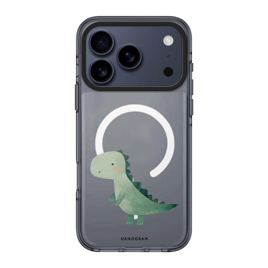 Little Dino iPhone 17 Pro Max MagSafe 水晶透明保護殼 恐龍圖案設計 圖1
