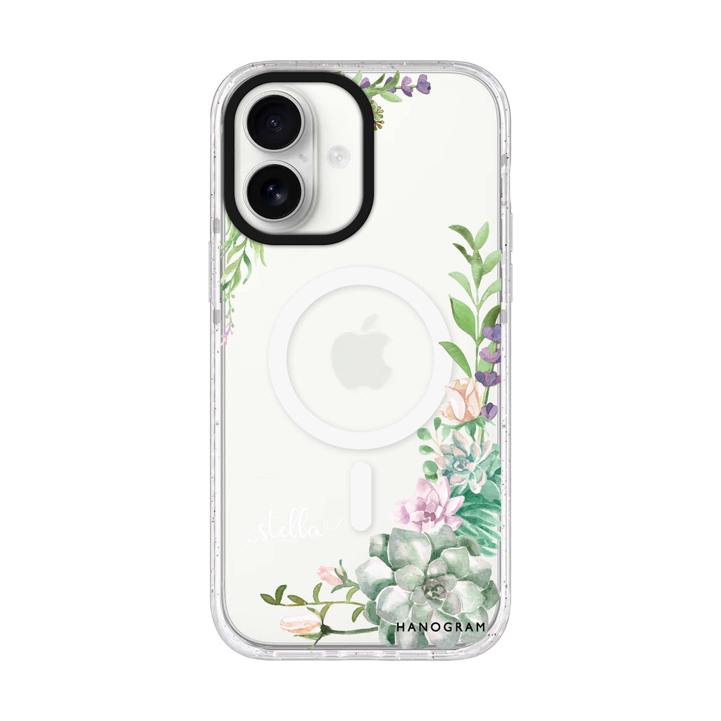 Rose in Wild iPhone 17 水晶透明保護殼正面展示
