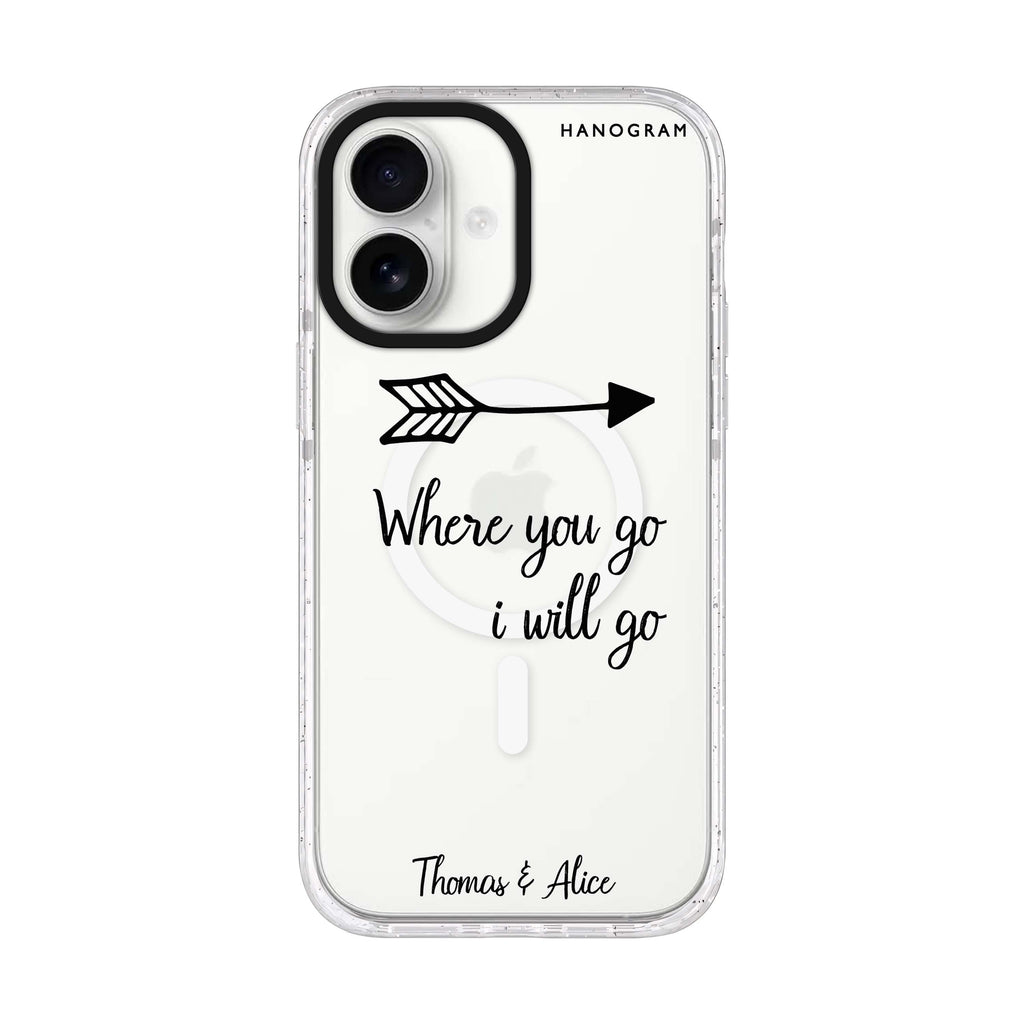 Always be true love with passion I iPhone 17 水晶透明保護殼正面展示