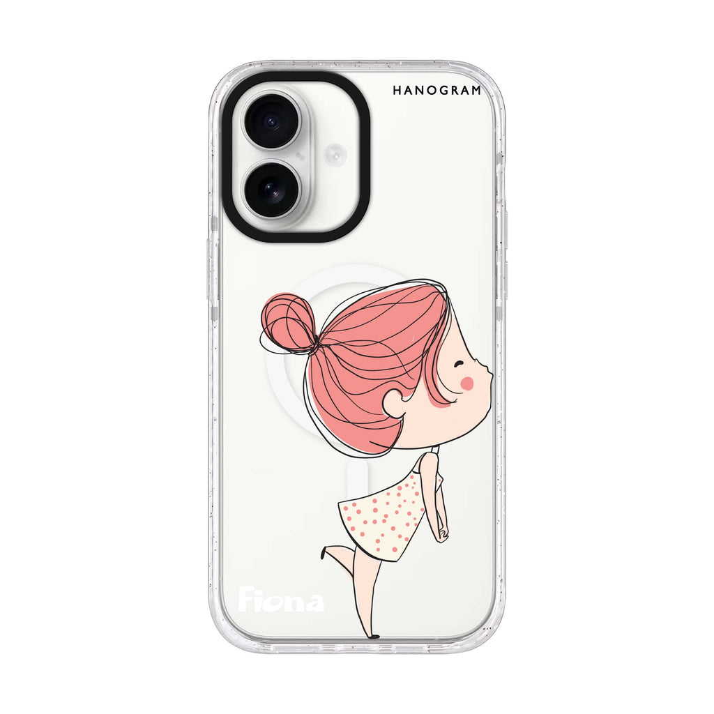 Cute girl kissing iPhone 17 水晶透明保護殼正面展示