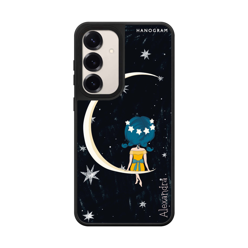 Cute Girl Moon 鏡面手機殼
