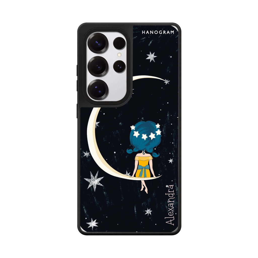 Cute Girl Moon 鏡面手機殼