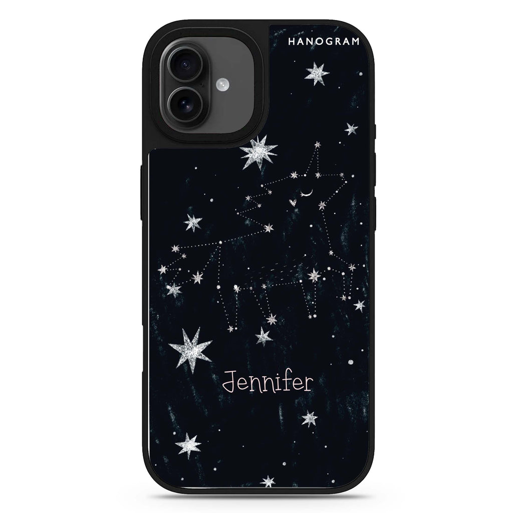 Unicorn Night iPhone 17 可愛動物鏡面手機殼 主圖設計