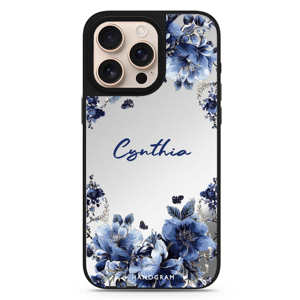 Blue Blossom Frame 鏡面手機殼