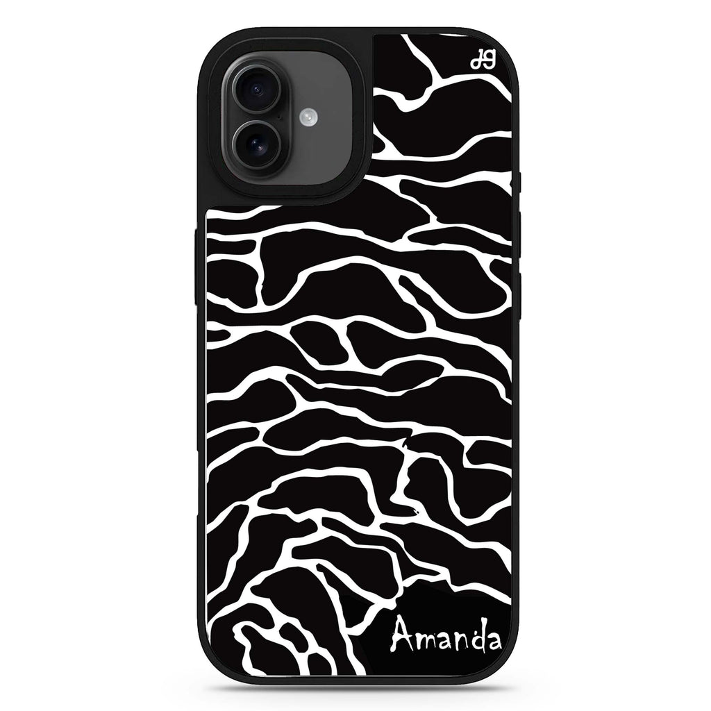 Contour Mapping iPhone 17 抽象藝術鏡面手機殼 主圖設計