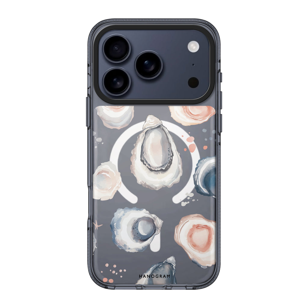 Oyster Whisper iPhone 17 Pro Max MagSafe 水晶透明保護殼 蠔圖案設計 圖1