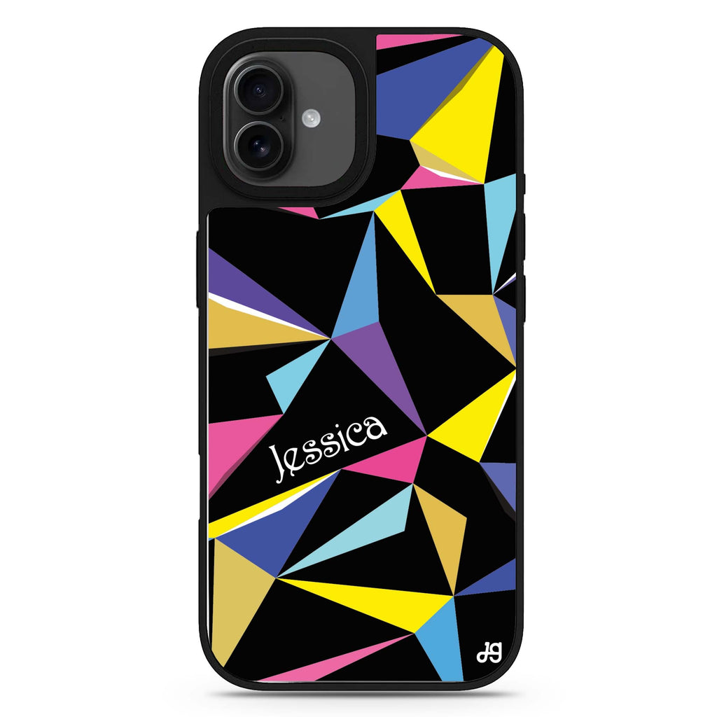 Geometric iPhone 17 抽象藝術鏡面手機殼 主圖設計