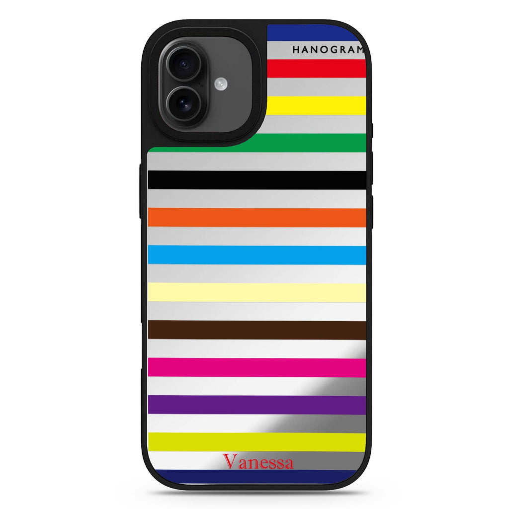 colorful stripe iPhone 17 彩色鏡面手機殼 主圖設計